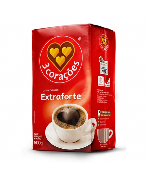 CAFE EXTRA FORTE VACUO 3CORACOES 500G