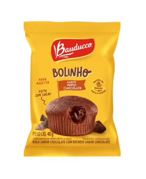PB BOLINHO DUPLO CHOCOLATE BAUDUCCO DP 14X40G