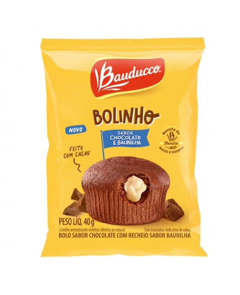 BOLINHO CHOCOLATE/BAUNILHA BAUDUCCO 144X40G