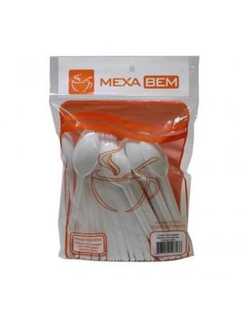 COLHER SOBREMESA BRANCA MEXA BEM 50UN