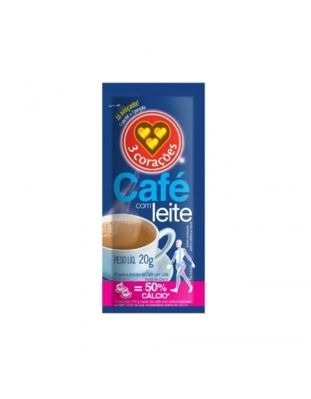 CAFE COM LEITE 3 CORACOES 50X20G