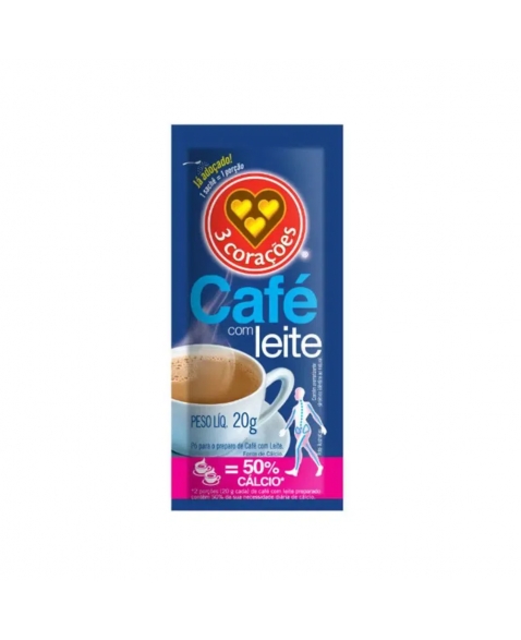 CAFE COM LEITE 3 CORACOES 50X20G