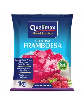 GELATINA FRAMBOESA QUALIMAX 1KG
