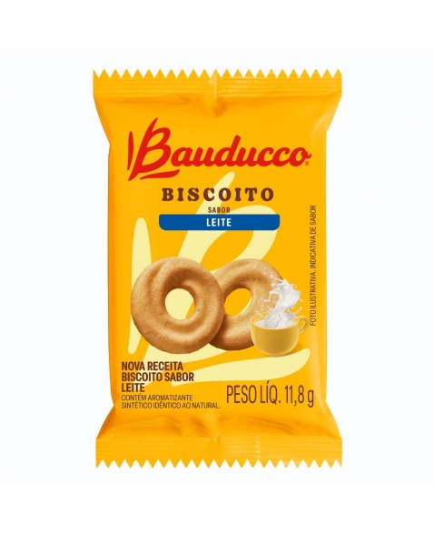 Biscoito sachê amanteigado leite 11g Bauducco