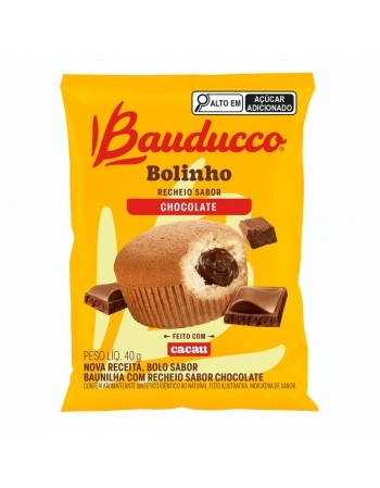 BOLINHO BAUNILHA C/CHOC BAUDUCCO 144X40G