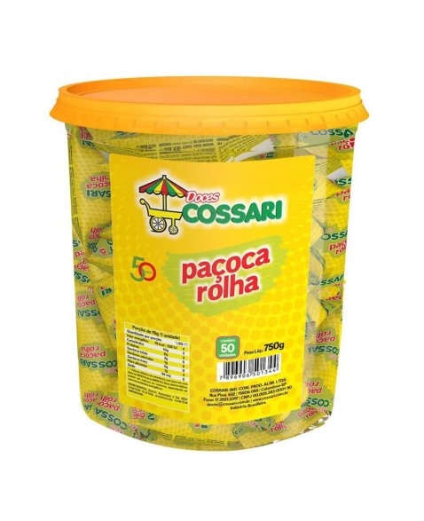 DOCE PACOCA DE ROLHA COSSARI 50X15G