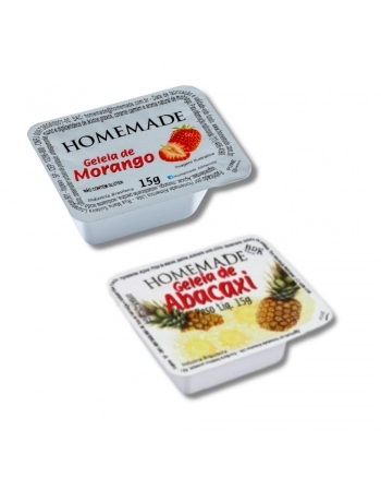 GELEIA MORANGO/ABACAXI SACHET HOMEMADE 144X15G