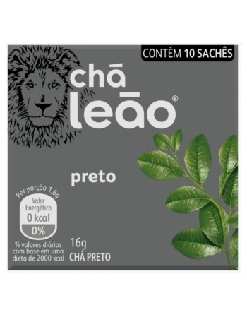 CHA PRETO SAQUINHO LEAO 10UN