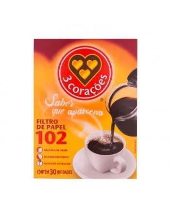 FILTRO PAPEL 102 3CORACOES 30UN