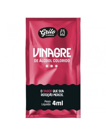 VINAGRE ALCOOL COLORIDO SACHET GRILO 184X4ML