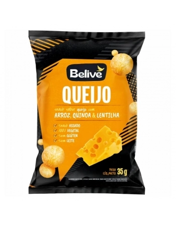 SALGADINHO DE ARROZ SEM GLUTEN SABOR QUEIJO BELIVE 20X35G
