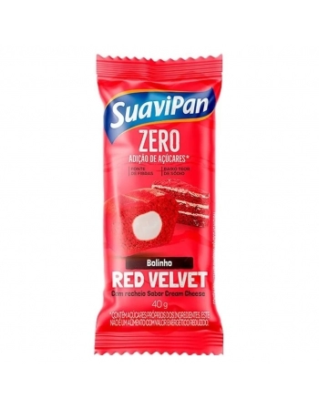 BOLINHO DE RED VELVET ZERO SUAVIPAN 12X40G