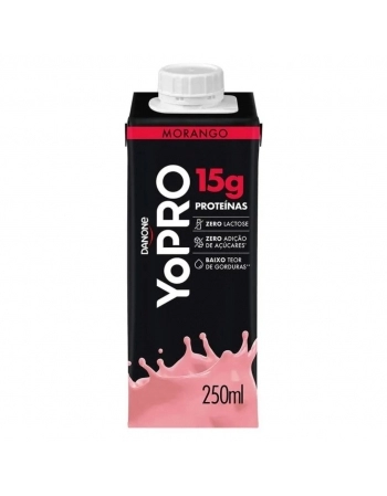 BEBIDA LACTEA YOPRO 15G MORANGO 12X250ML
