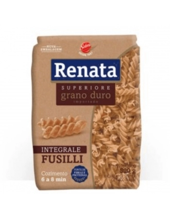 MACARRAO FUSILLI INTEGRALE RENATA 500G
