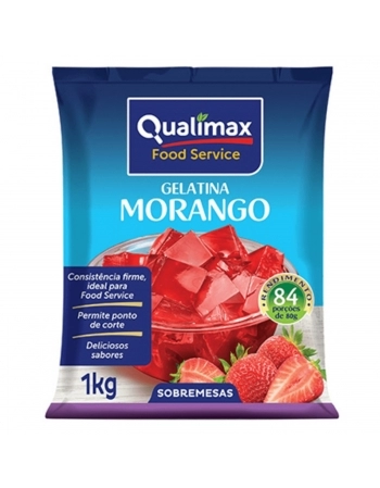 GELATINA MORANGO QUALIMAX 1KG